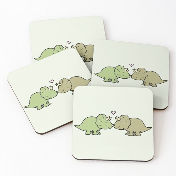 Item preview, LOVEY DINOS: cute cuddly Triceratops love (with heart) designed and sold by EmiliaMoscovich.