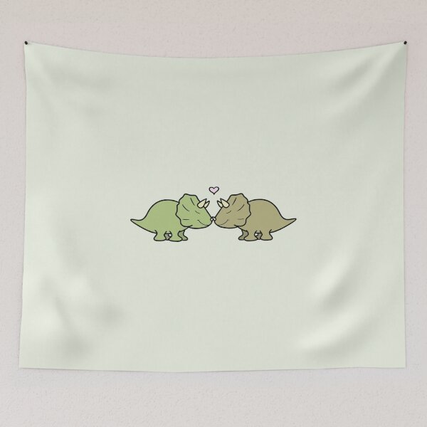 Item preview, LOVEY DINOS: cute cuddly Triceratops love (with heart) designed and sold by EmiliaMoscovich.