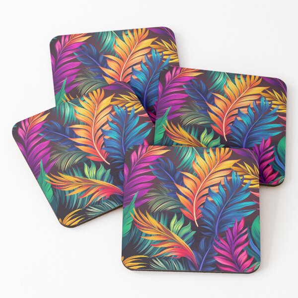 Item preview, Beauty colourful palms pattern  designed and sold by SmileshareShop.