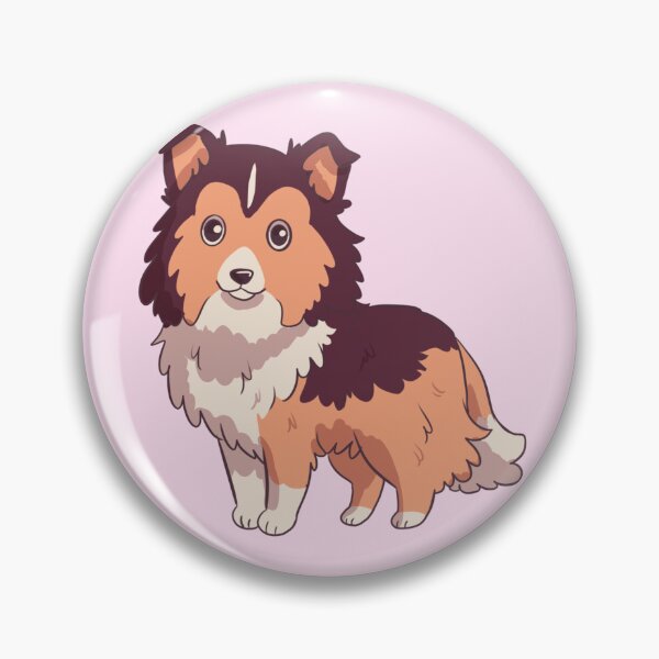 Item preview, Cute shetland sheepdog kawaii illustration  designed and sold by Yaragold.