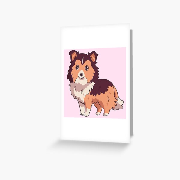 Item preview, Cute shetland sheepdog kawaii illustration  designed and sold by Yaragold.