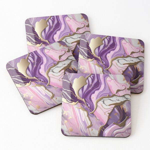 Item preview, Pink, Purple & White Swirled in Gold Accents #4 designed and sold by BirdsnStuff.