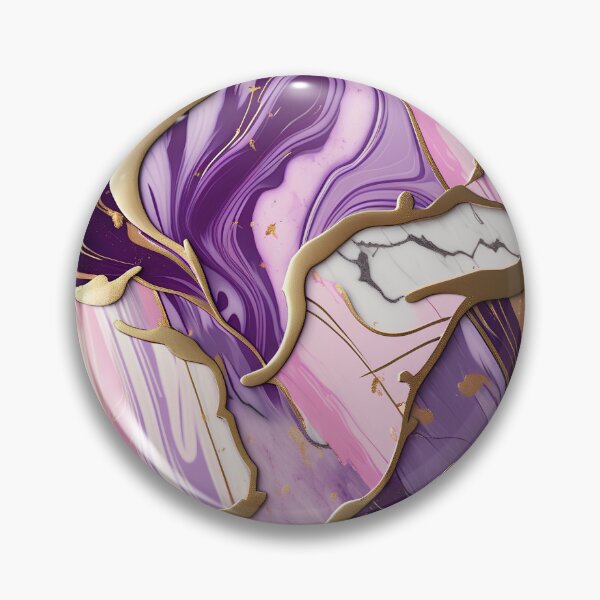 Item preview, Pink, Purple & White Swirled in Gold Accents #4 designed and sold by BirdsnStuff.