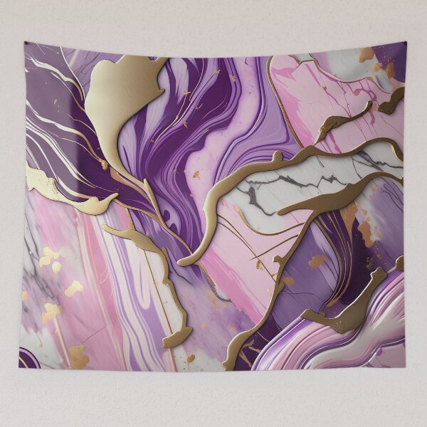 Item preview, Pink, Purple & White Swirled in Gold Accents #4 designed and sold by BirdsnStuff.