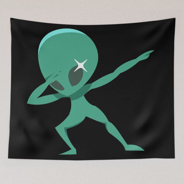 Item preview, Green Extraterrestrial Alien Dabbing designed and sold by TheFullFantasy.
