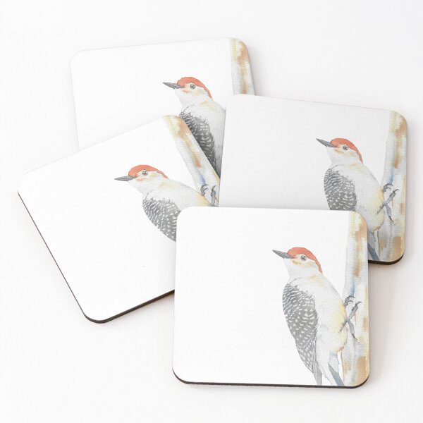 Item preview, red-bellied woodpecker watercolor portrait designed and sold by L'Atelier Oranjade.