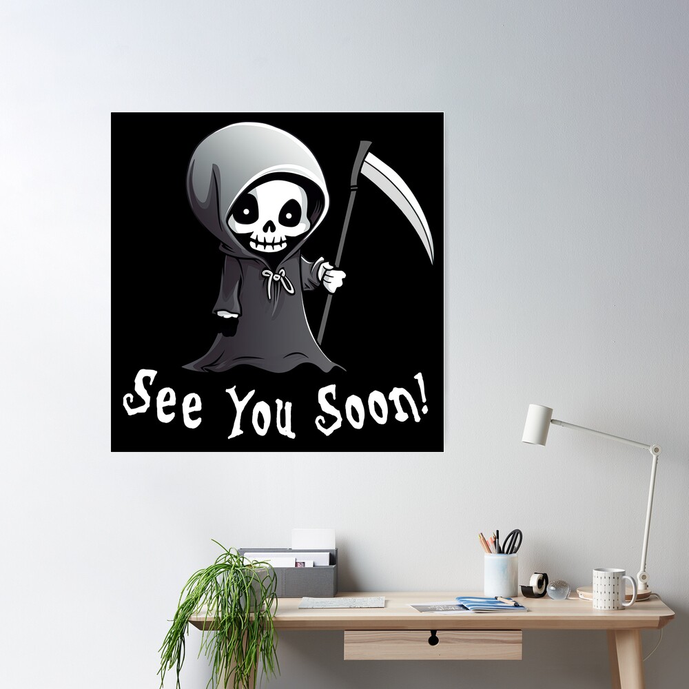 Grim Reaper - Cute Kawaii Halloween | Poster