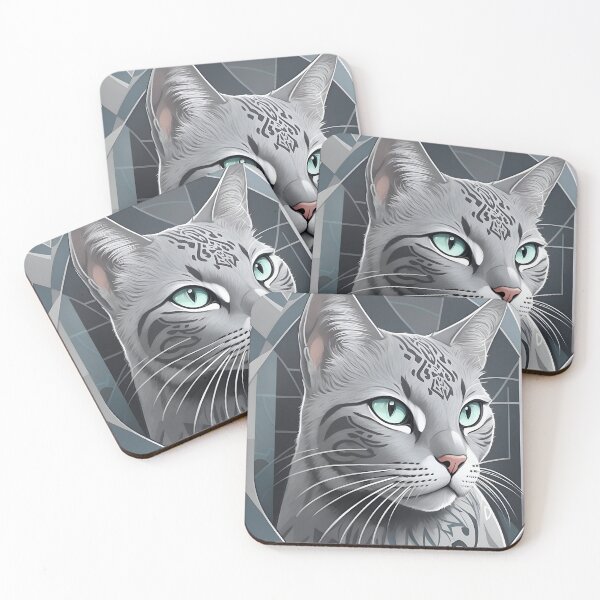 Item preview, Gray Cat Graffiti Mural designed and sold by faunathreads.