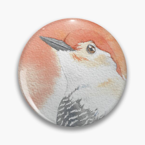 Item preview, red-bellied woodpecker watercolor portrait 2 designed and sold by L'Atelier Oranjade.