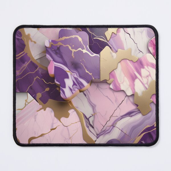 Item preview, Pink, Purple & White Swirled in Gold Accents #5 designed and sold by BirdsnStuff.