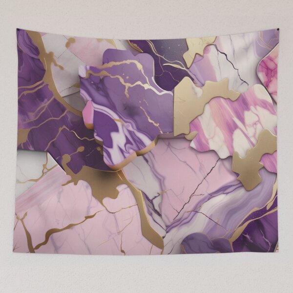Item preview, Pink, Purple & White Swirled in Gold Accents #5 designed and sold by BirdsnStuff.
