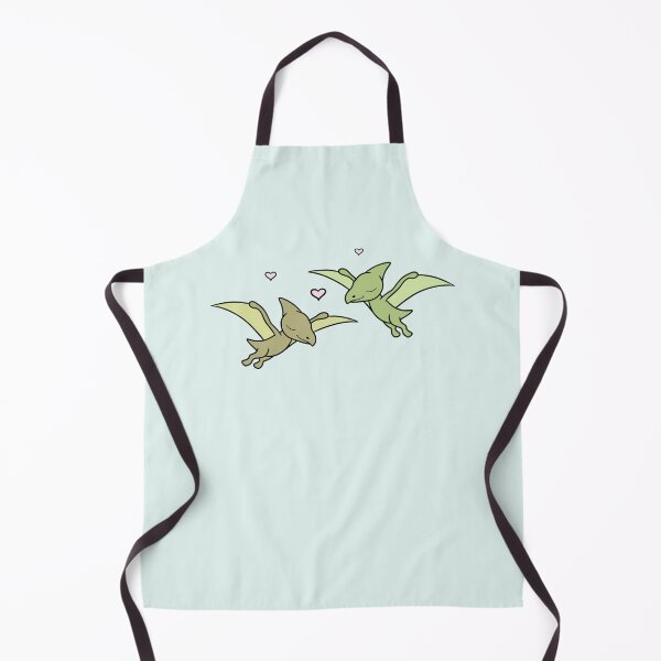 Item preview, LOVEY DINOS: flying Pteranodon couple (with hearts) designed and sold by EmiliaMoscovich.