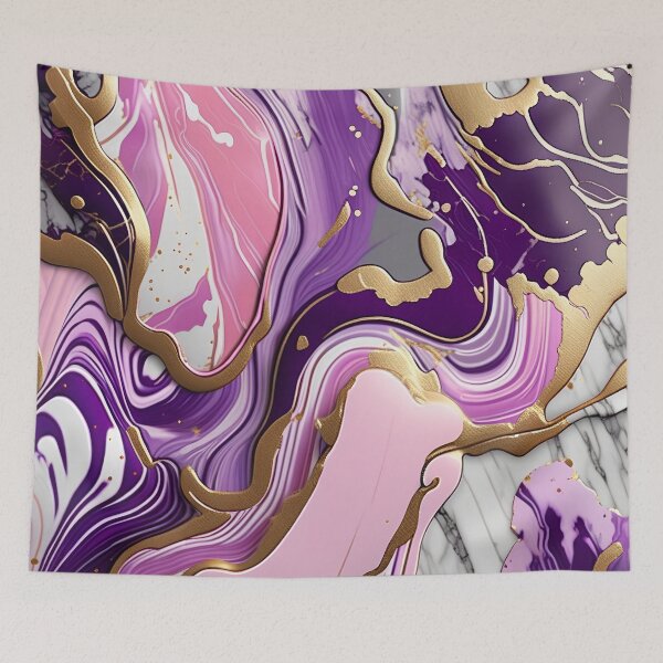 Item preview, Pink, Purple & White Swirled in Gold Accents #6 designed and sold by BirdsnStuff.