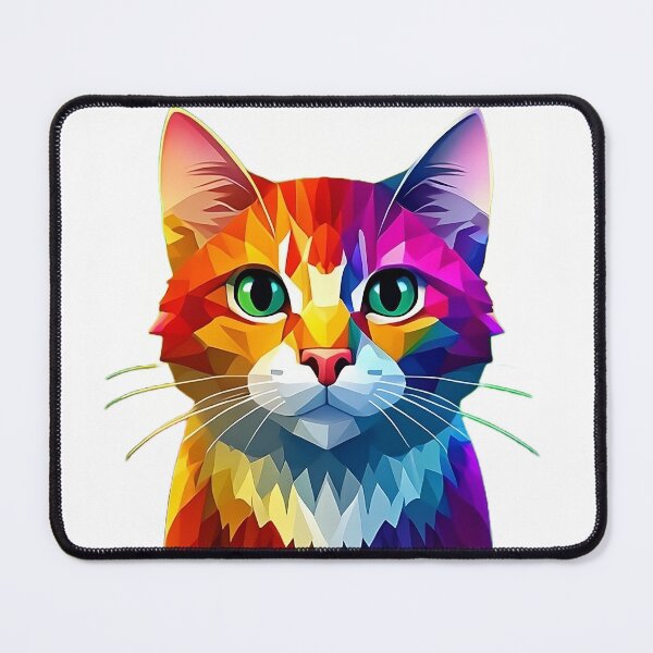 Item preview, Colourful Cat Cartoon Art designed and sold by TheTrippyPickle.