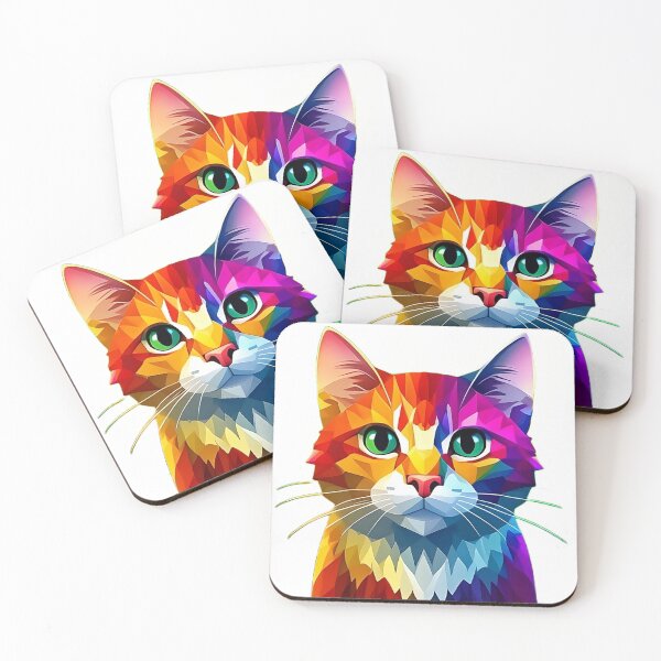 Item preview, Colourful Cat Cartoon Art designed and sold by TheTrippyPickle.