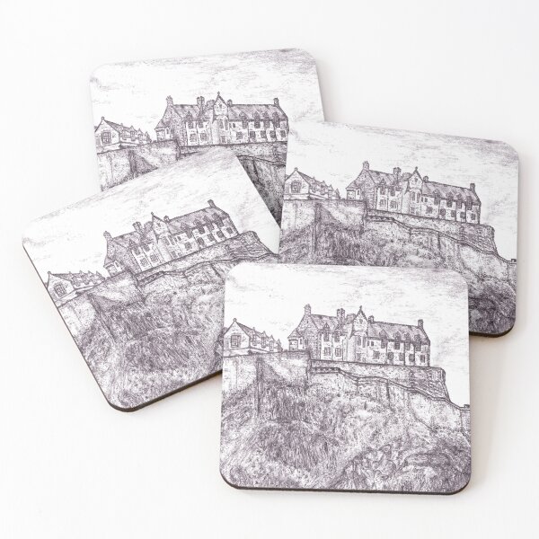 Item preview, Edinburgh Castle Drawing, Scotland, Purple Haze - A Majestic Scottish Icon designed and sold by studioSharonKay.
