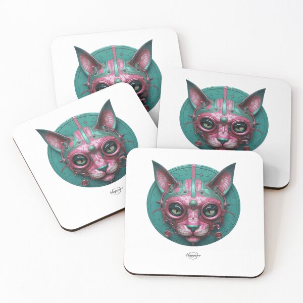 Item preview, Cyberpunk style, mechanical style, cat designed and sold by Happurr.