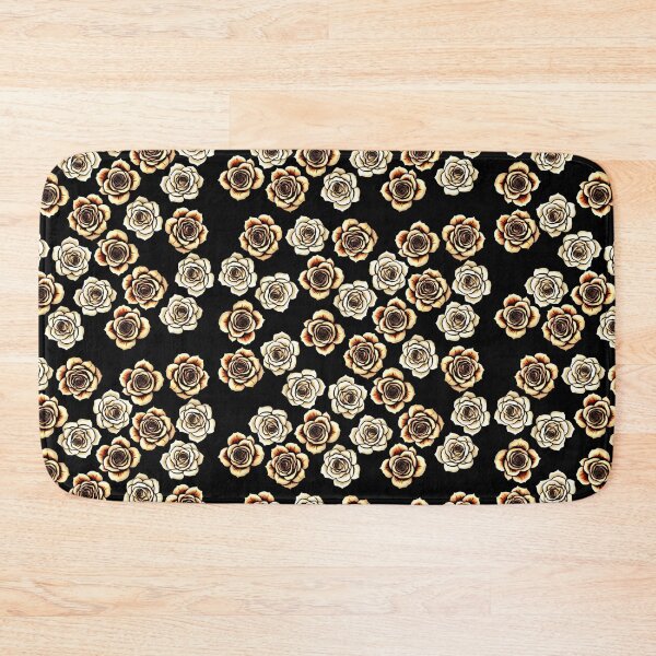Item preview, Artistic painted tea roses on a black background designed and sold by FlowerandDesing.