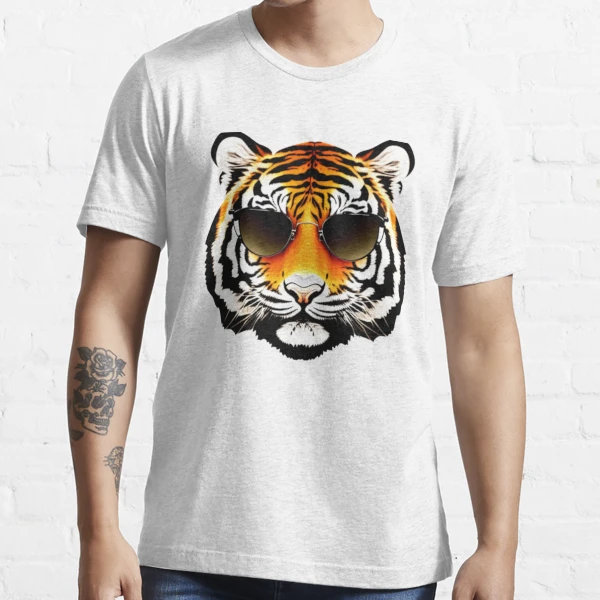 Cute Tiger Head Portrait Drawing - Tiger Eyes' Men's T-Shirt