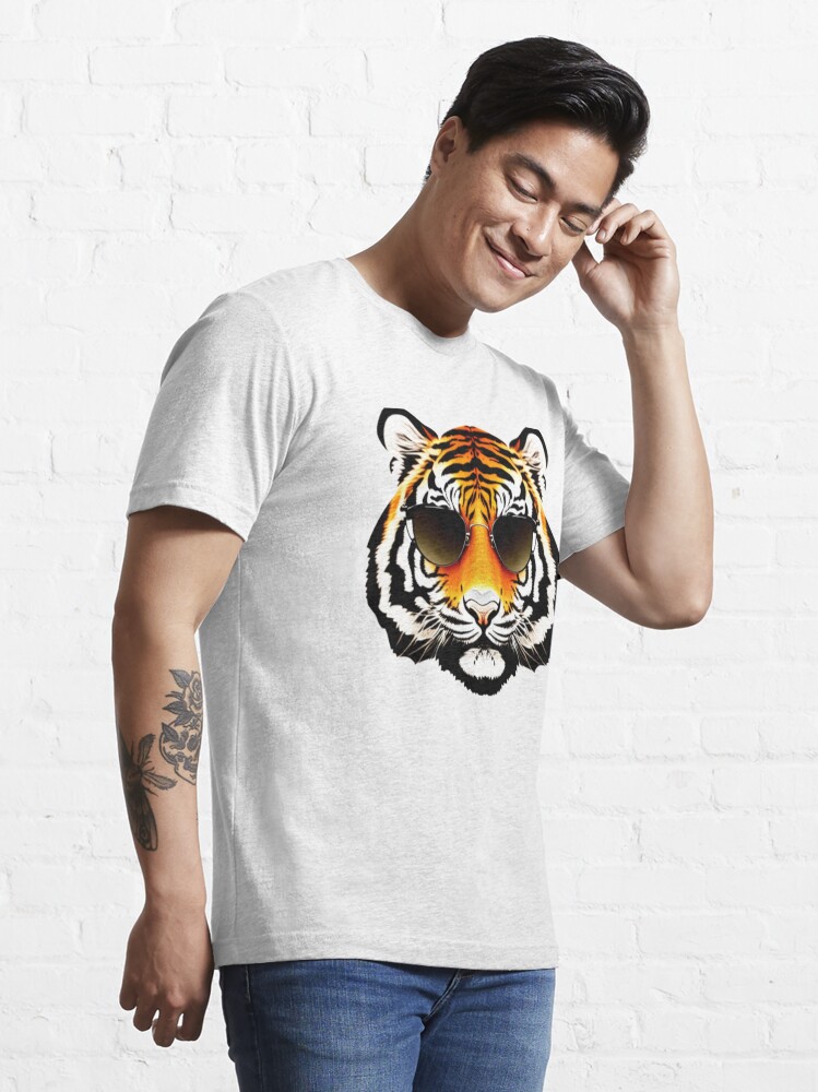 Cute Tiger Head Portrait Drawing - Tiger Eyes' Men's T-Shirt