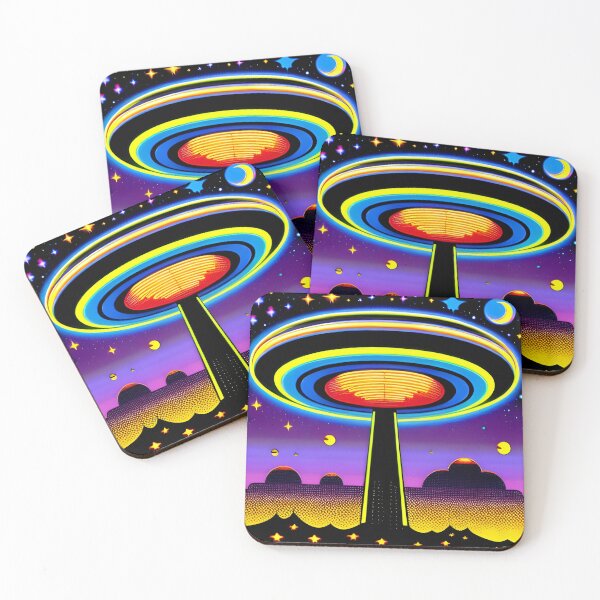 Item preview, Area 51 – Trippy Neon Retro UFO 89 | Grusch designed and sold by Benito Del Ray.