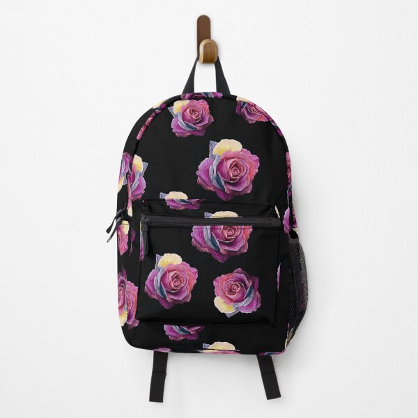Item preview, Painted colorful roses on a black background designed and sold by FlowerandDesing.