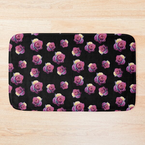 Item preview, Painted colorful roses on a black background designed and sold by FlowerandDesing.
