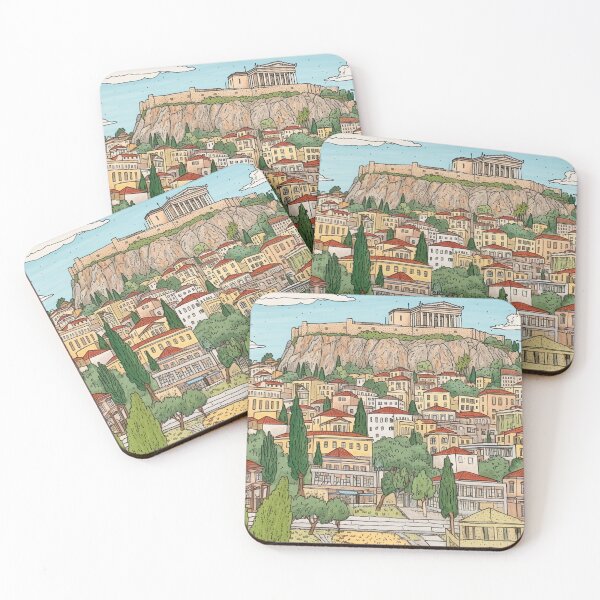 Item preview, Athens city drawing designed and sold by ComicsFactory.