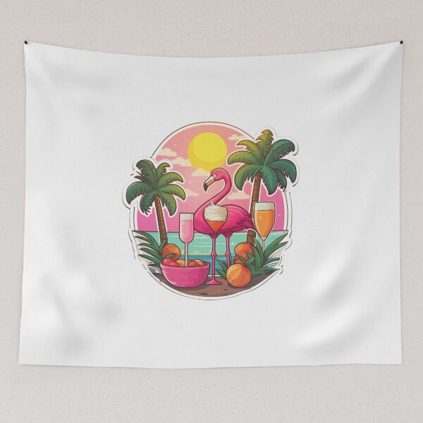Item preview, Summer party vibe flamingo design designed and sold by SmileshareShop.