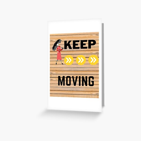 Item preview, LADY WALKING WITH BLACK UMBRELLA - KEEP MOVING MOTIVATIONAL QUOTES designed and sold by ThamaraiSelvi.