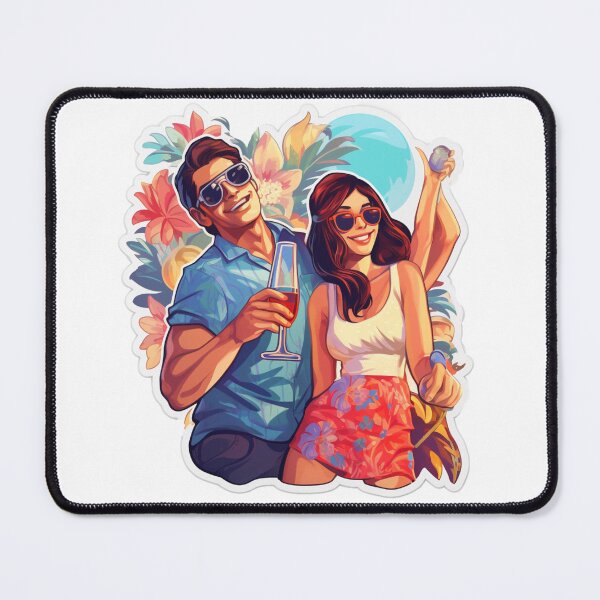 Item preview, Summer party happy couple designed and sold by SmileshareShop.