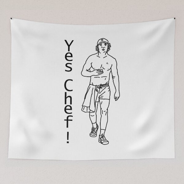 Item preview, Yes Chef Jeremy Allen White Micro Shorts Funny Memes designed and sold by ellenhenry.