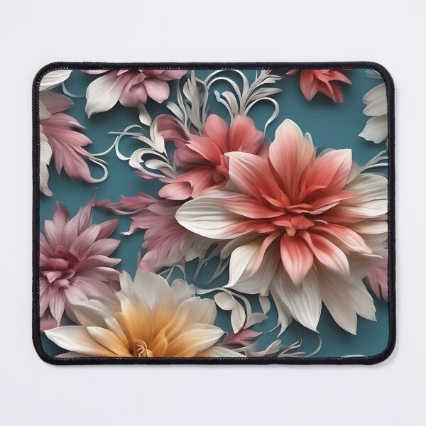 Item preview, Colorful retro flowers pattern designed and sold by DarkFablecation.