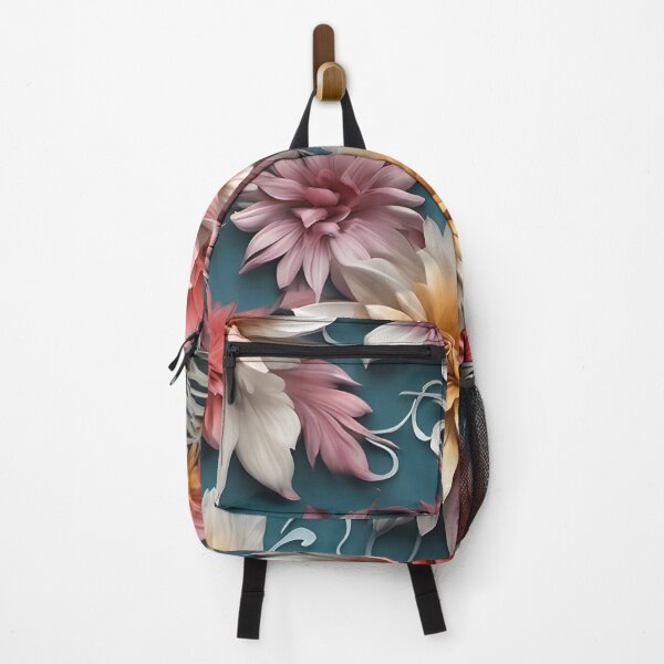 Item preview, Colorful retro flowers pattern designed and sold by DarkFablecation.