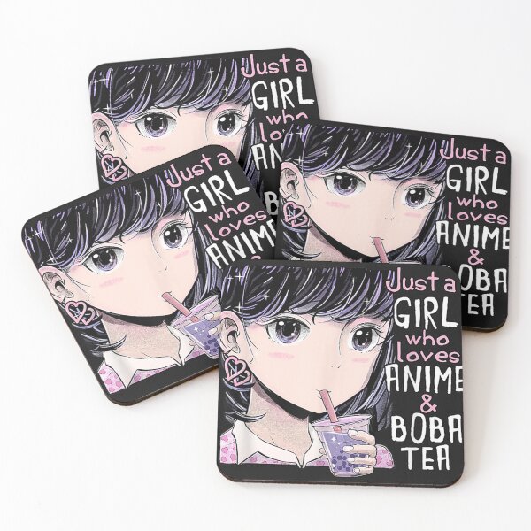 Item preview, Just A Girl Who Loves Anime And Boba Tea Kawaii Girls Anime  designed and sold by JoeCDyer.