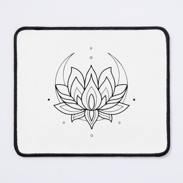 Item preview, Lotus mandala tattoo black designed and sold by InkStation24.