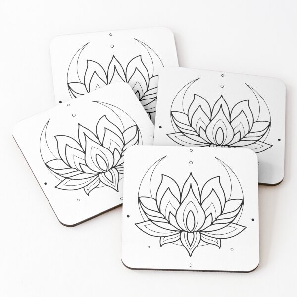 Item preview, Lotus mandala tattoo black designed and sold by InkStation24.