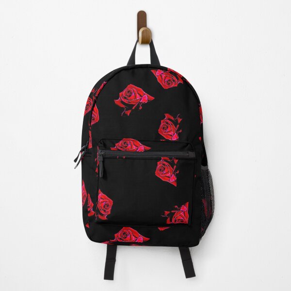 Aperçu de l'œuvre Roses rouges épicées sur fond noir créée et vendue par FlowerandDesing.