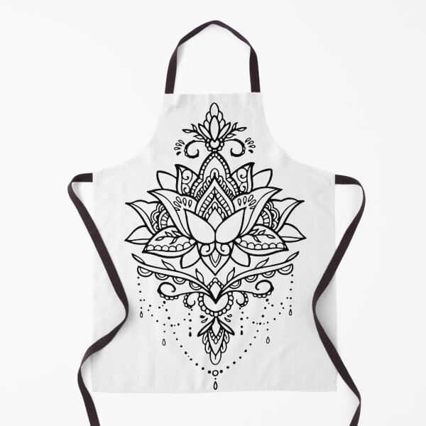 Item preview, Lotus mandala tattoo black designed and sold by InkStation24.