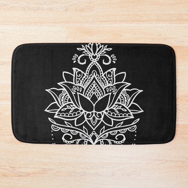 Item preview, Lotus mandala tattoo white designed and sold by InkStation24.
