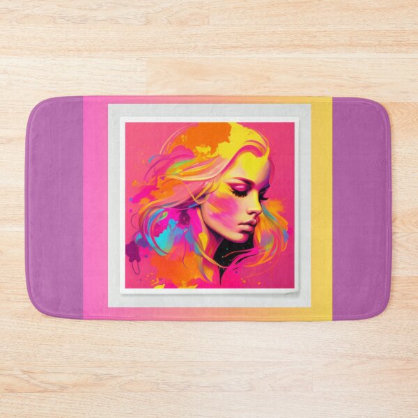 Item preview, Pink, Orange and Yellow Abstract Girls Face designed and sold by HippyGold.