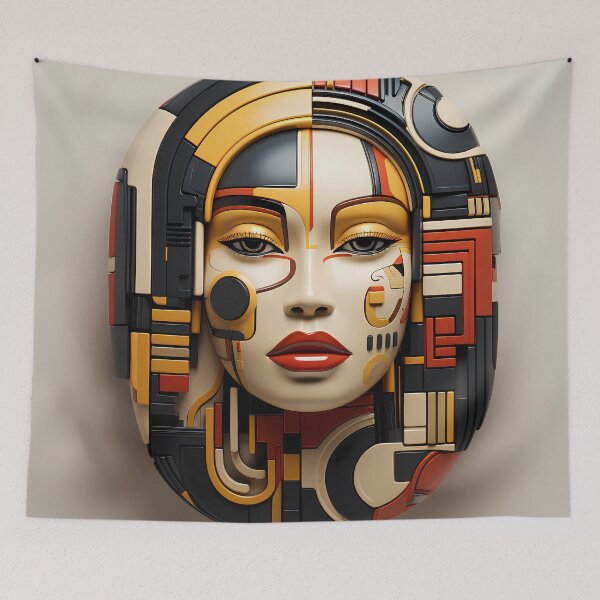 Item preview, "Symmetry of Expression: 2D Face Minimalism" designed and sold by Art-Vortex-fr.