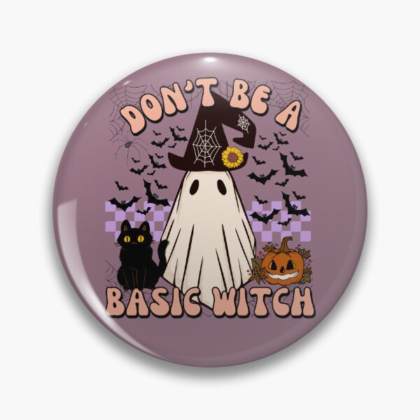 Item preview, Don't Be A Basic Witch Halloween Cat designed and sold by SunfullyYours.