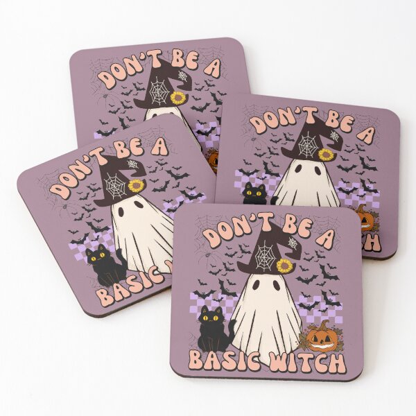Item preview, Don't Be A Basic Witch Halloween Cat designed and sold by SunfullyYours.