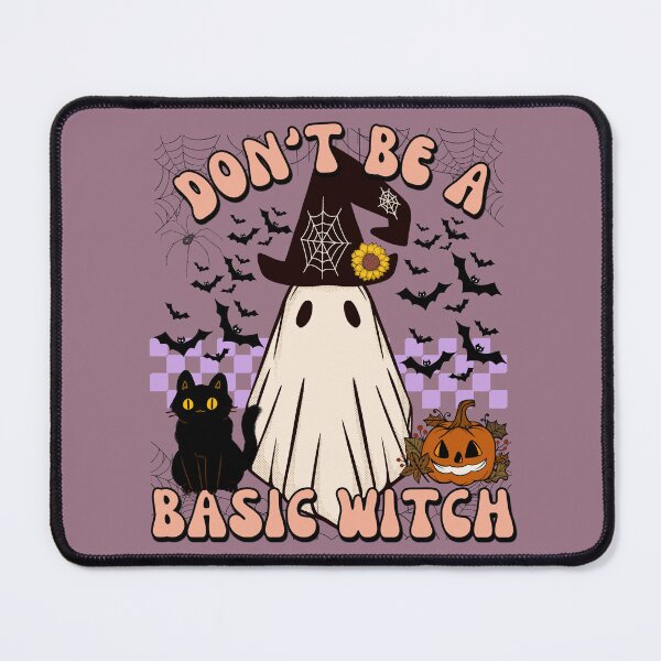 Item preview, Don't Be A Basic Witch Halloween Cat designed and sold by SunfullyYours.