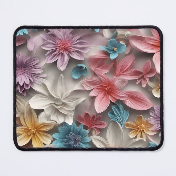 Item preview, Colorful retro flowers pattern designed and sold by DarkFablecation.