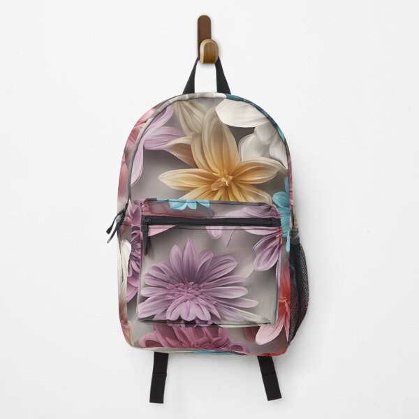 Item preview, Colorful retro flowers pattern designed and sold by DarkFablecation.
