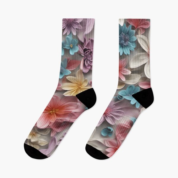 Item preview, Colorful retro flowers pattern designed and sold by DarkFablecation.