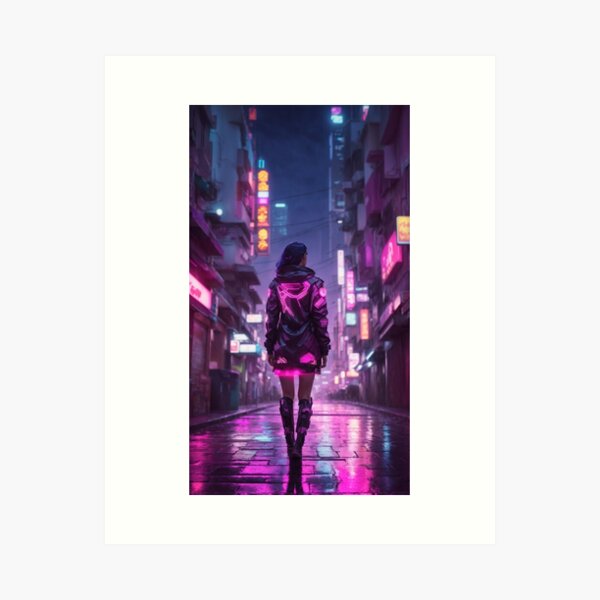 Aperçu de l'œuvre  CityLights Futurisme - La Cité des Rêves créée et vendue par NSAstore.