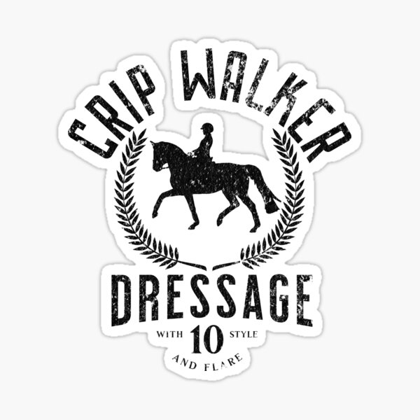 Aperçu de l'œuvre Crip Walking - Equestre Rustique Noir et Blanc créée et vendue par LeosCloset.